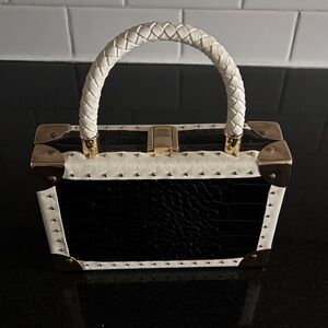 Elegant Black and White Handbag